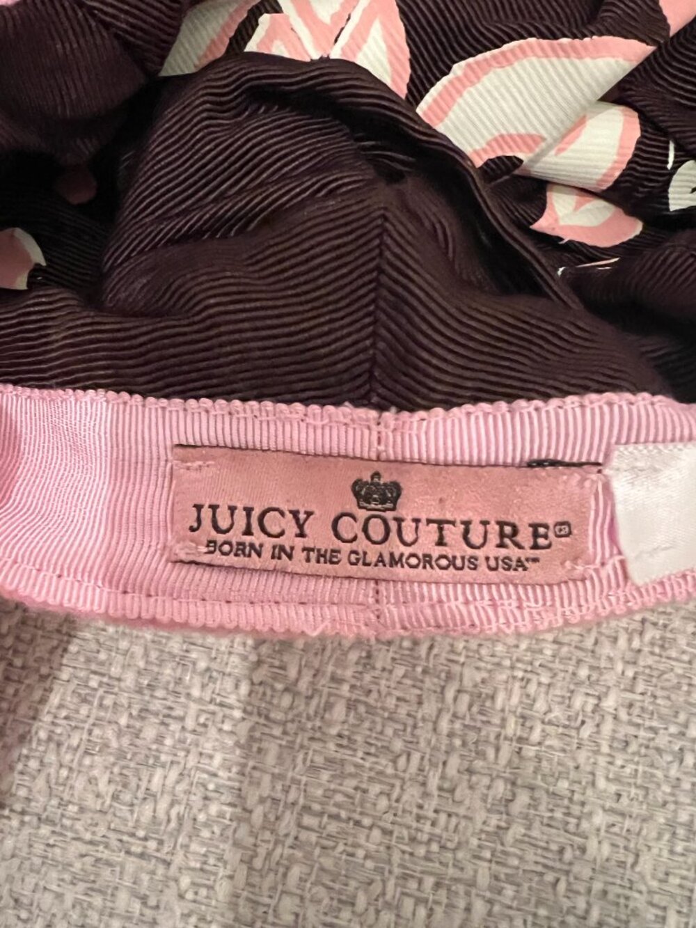 Juicy Couture Pink Wool Blend Baker Boy Newsboy Hat Cap Y2K Glam sz S/M (5/6) - Picture 4 of 6